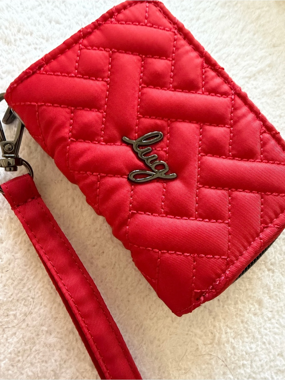 LUG  ✨Chipper ✨Quilted Poppy Red  Wristlet